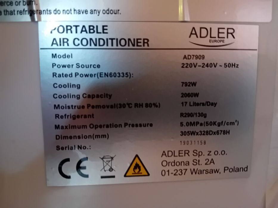 Klimatyzator Adler AD 7909