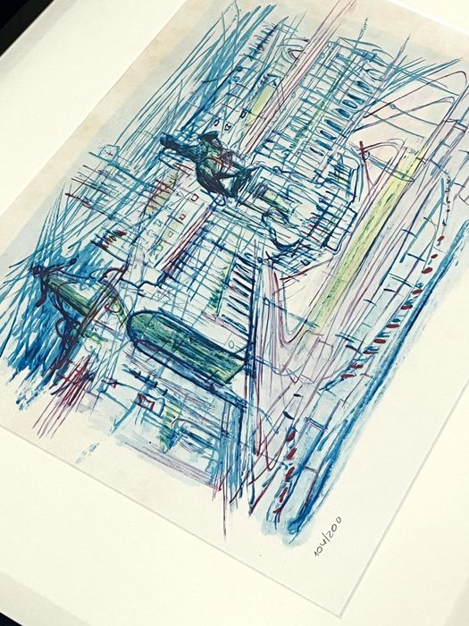 Serigrafia Carlos Botelho 1980 Terreiro do Paço Lisboa