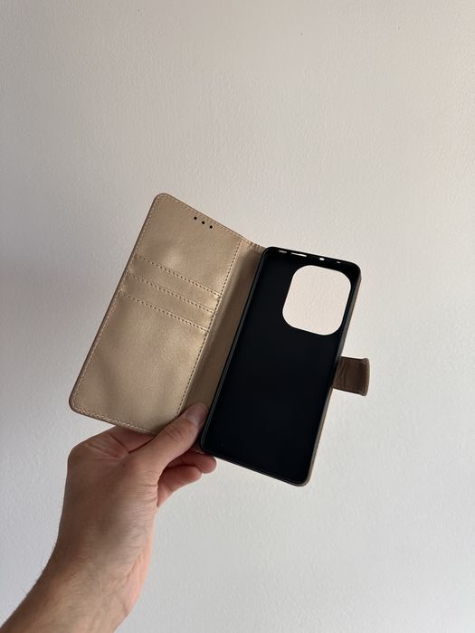 Etui z klapką zamykane złote do XIAOMI REDMI NOTE 13 PRO