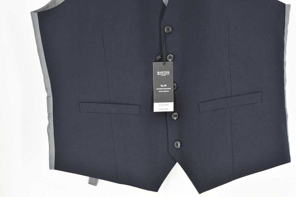 Elegancka kamizelka garniturowa Burton Slim L, ciemny granat