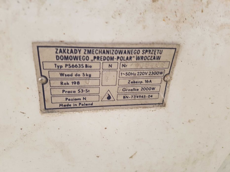 Pralka Polar PS Bio 663 sprawna technicznie + części