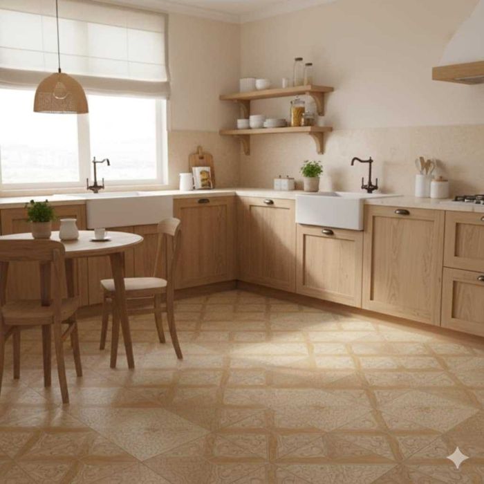 Płytki ceramiczne wewnętrzne 35x35 rustykalny design retro grenada beż