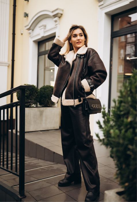 Коричнева дублянка Zara