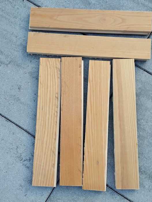 Parkiet jesionowy – używany, zdjęty z salonu