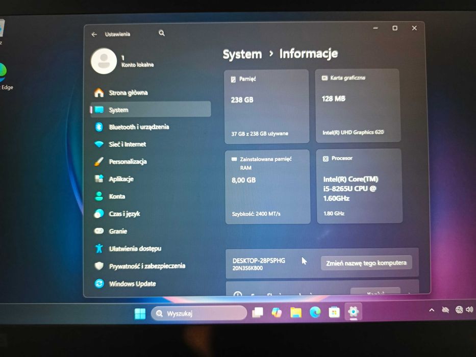 Laptop Lenovo T490 i5 Win11 super bateria ok 12h