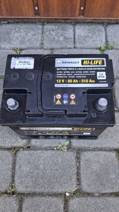 Akumulator EFB  Renault Clio  V 12V 60 Ah