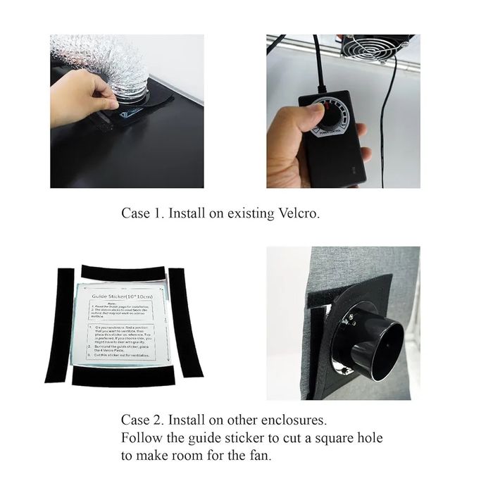 Комплект вентиляції 12V DC для 3D-принтера (із фільтром та регулятором