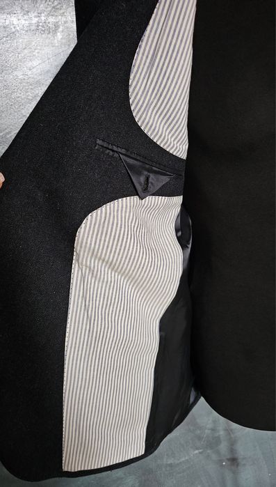 Knowledge Cotton Apparel marynarka męska wełna granatowa L