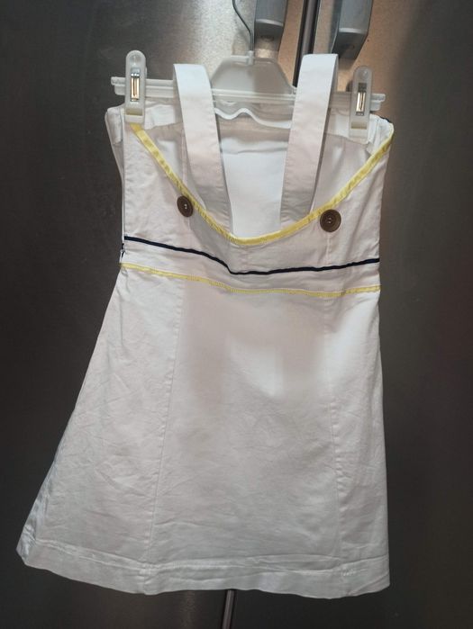 Vestido algodão, estilo marinheiro NOVO 4/5 anos