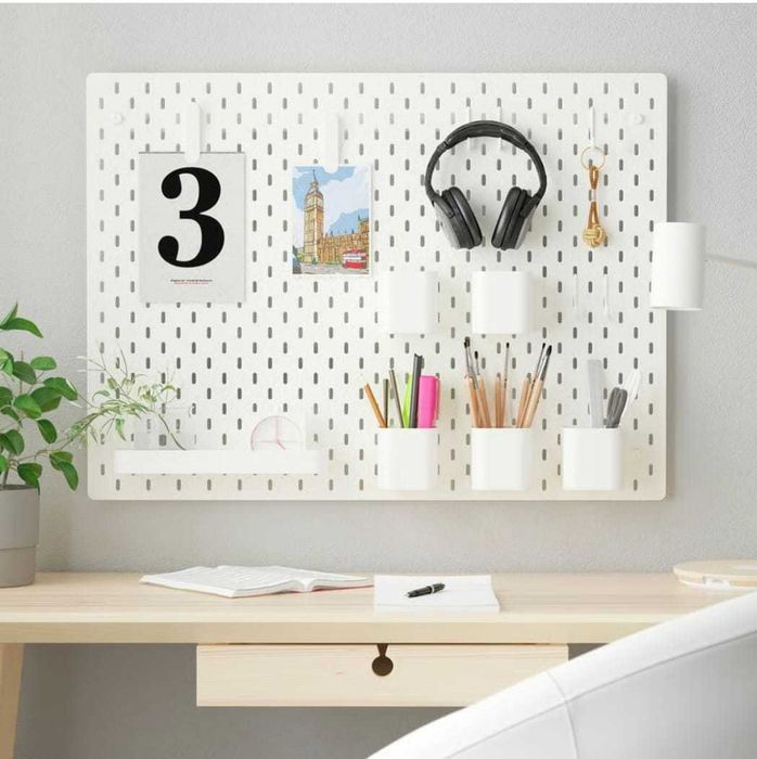 Bolsa acessório com 2 ganchos + 2 Prendedores (Placar de parede Ikea)