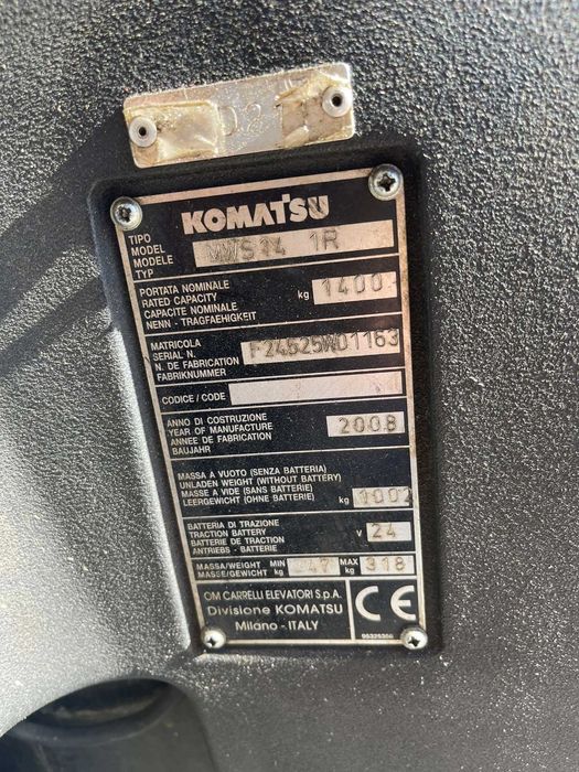 Stacker Elétrico Komatsu 3 mts