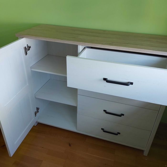 Szafka komoda black red white