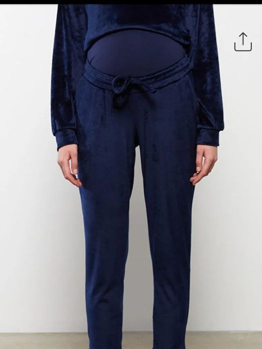 Штани з велюру для вагітної, L,XL