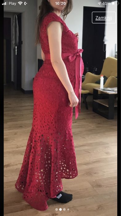 Sukienka ciążowa elegancka na wesele koronka