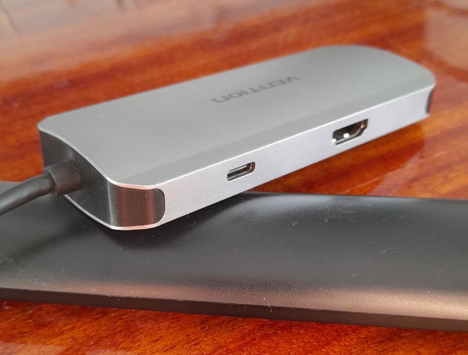 USB-хаб (док-станція) для ноутбука 6-in-1 (HDMI, RJ45, USB-A, PD)