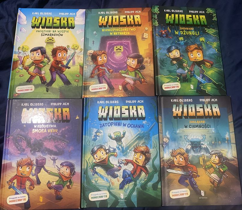 „Wioska”, Karl Olsberg, Philipp Ach, Przygoda ze świata Minecrafta, 6 tomów, dla początkujących czytelników