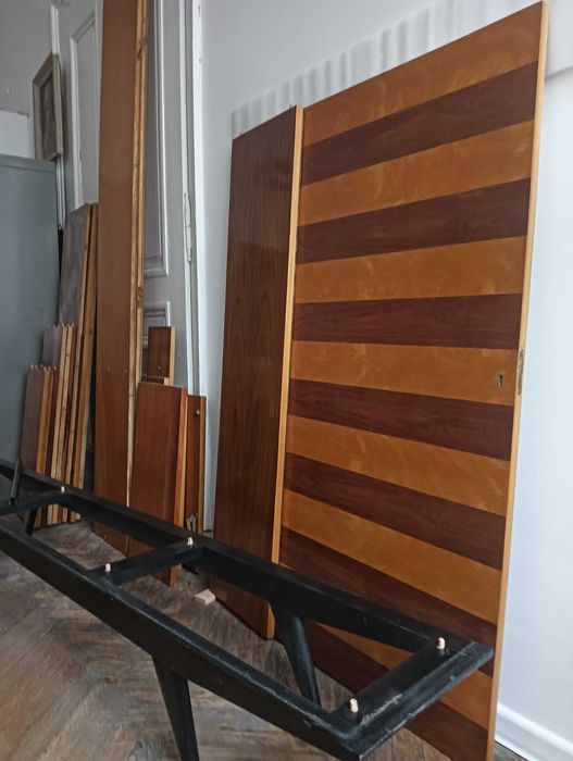Regał gabinetowy, lata 60-te, 236cm szerokości