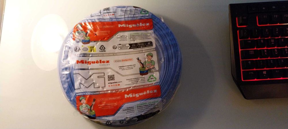 Rolo de cabo elétrico Miguelez 100 m