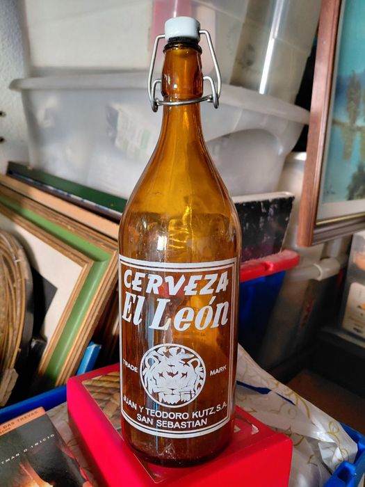 Garrafa pirogravada cerveza El León