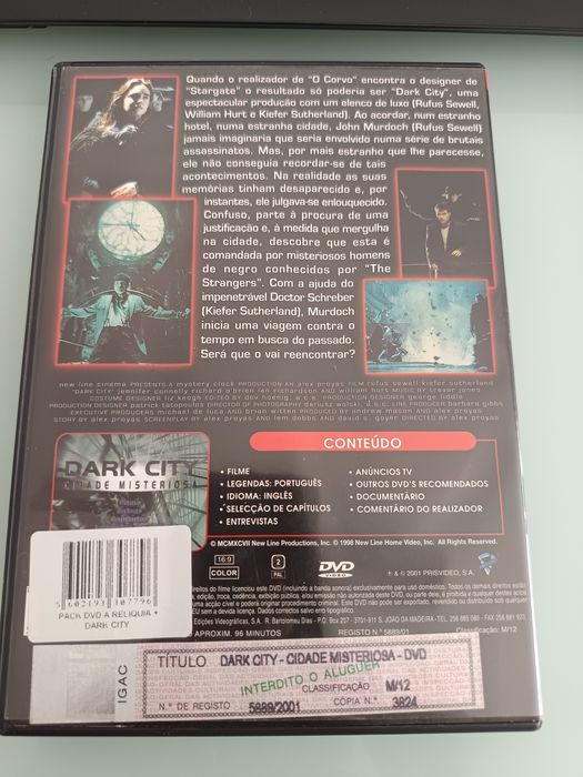 DVD dark city cidade misteriosa