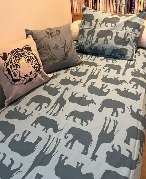 2 capas edredão com 2 fronnhas + 2 capas almofadas