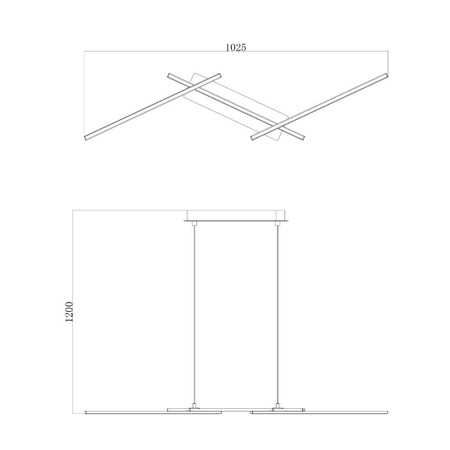 Nowoczesna lampa sufitowa plafon ŻYRANDOL wisząca Zuma Line LED