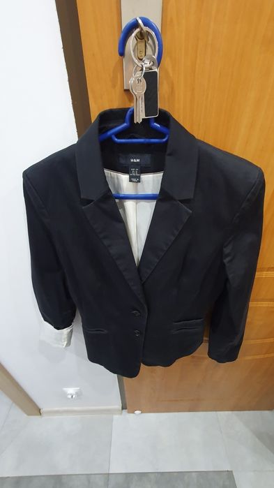 Marynarka Żakiet czarny H&M 38 M 40 L