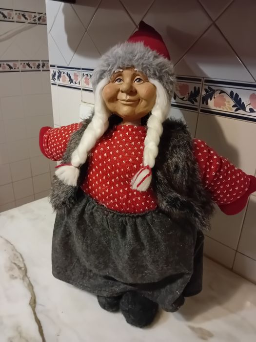 Boneca Antiga Escandinava Mrs. Claus