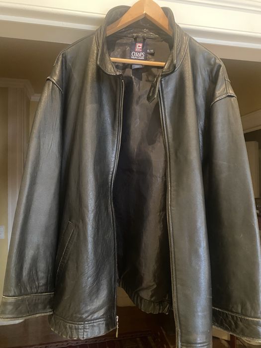 Blusão de couro Chaps Ralph Lauren