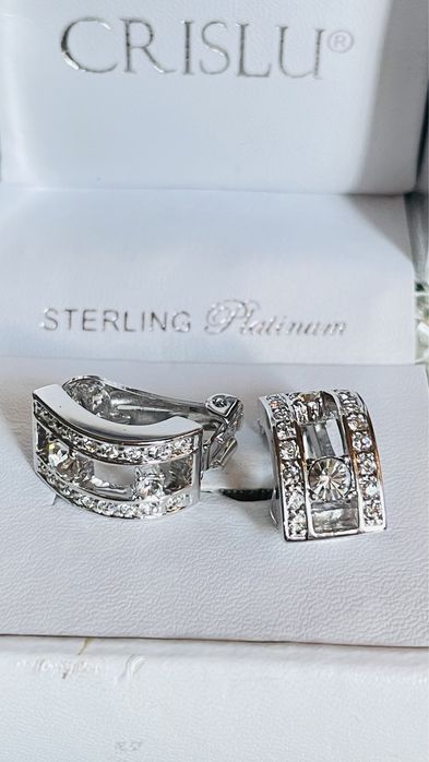 Кліпси CRISLU (USA) зі стразами Swarovski