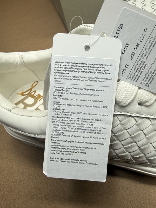 Sam Edelman I0045L1100 białe skórzane sneakersy damskie 36,5