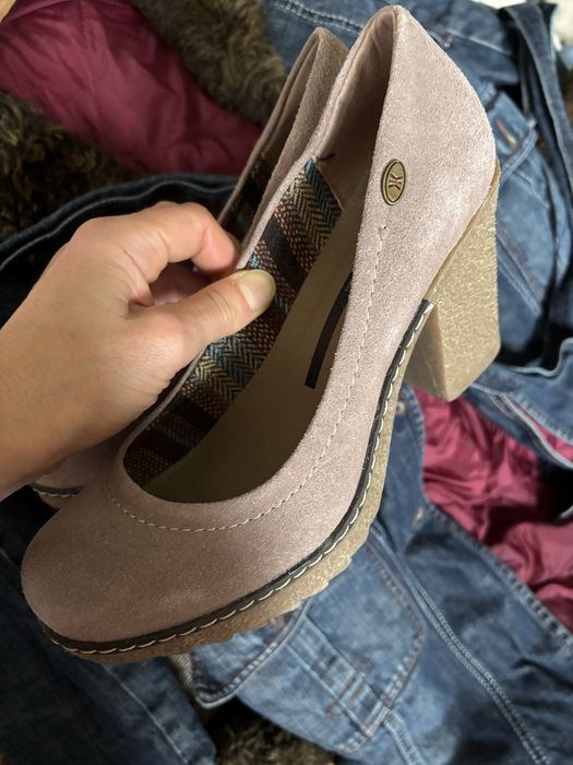 Sapatos de camurça creme rosa sunset Drastik