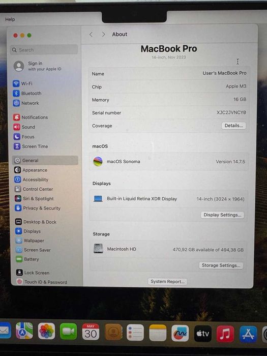 Mac Book Pro m3 2023 16gb RAM 512gb SSD