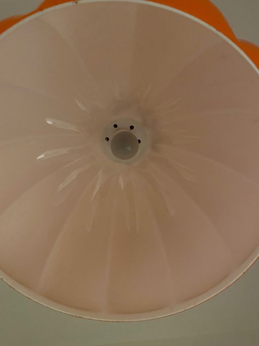 Candeeiro laranja e vermelho de teto ou suspensão design italiano