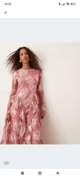 Nowa sukienka maxi kwiaty falbany xxl