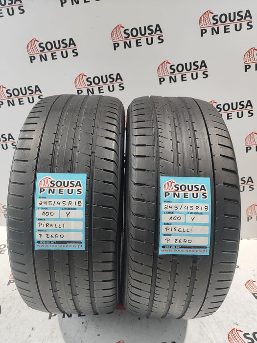 2 pneus semi novos 245/45R18 Pirelli - Oferta dos Portes