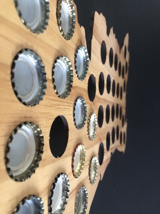 Suporte para 58 Caricas, Chapas, ou tampas de garrafa.