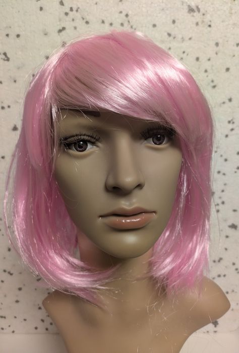 Peruka krótka pudrowy róż