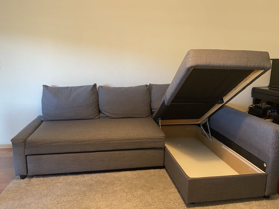 Sofá-cama com Chaise longue em ótimo estado