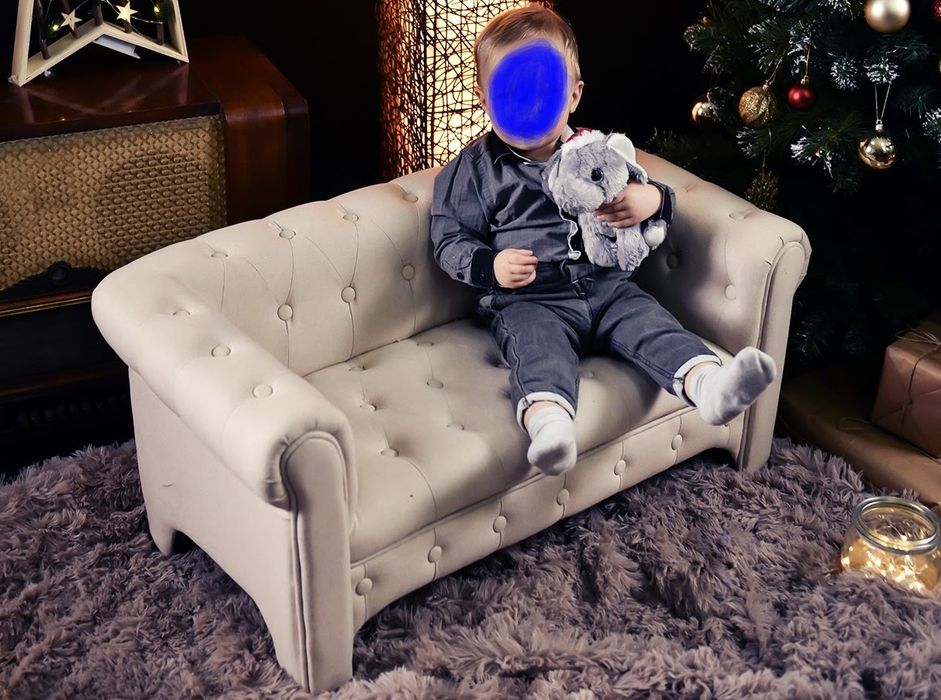 Mini sofa kanapa dla dzieci do sesji zdjęciowej