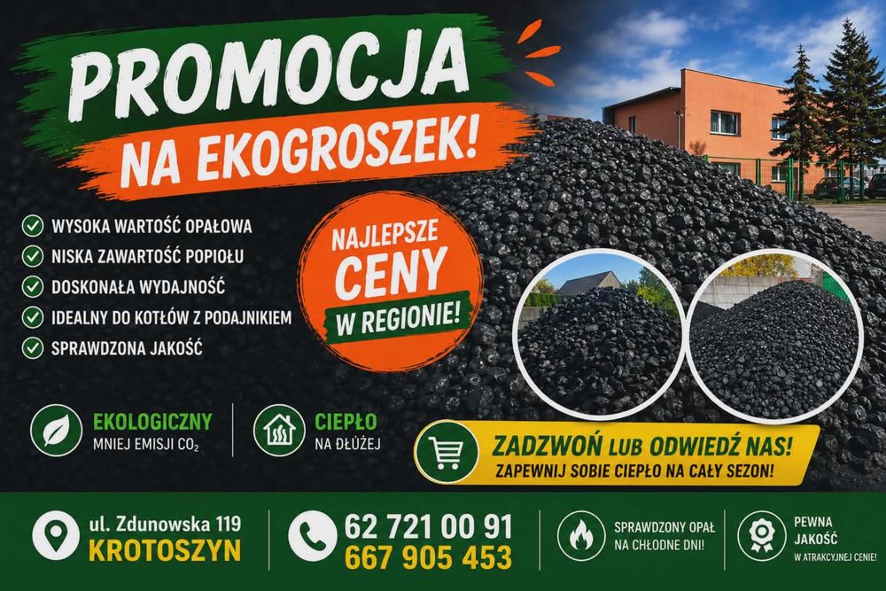 Sprzedaż opału pellet  * węgiel * eko-groszek * kruszywa * drewno kominkowe *