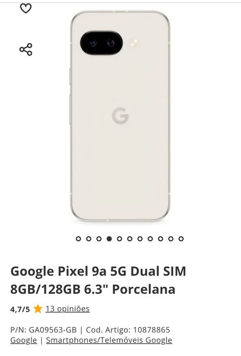 Google Pixel 9a Porcelana