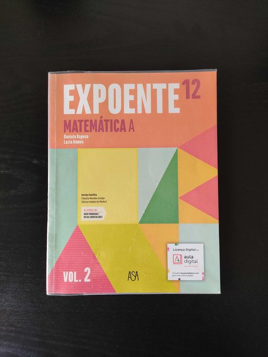 Livro de Matemática 12º Ano - Expoente, Volume 2