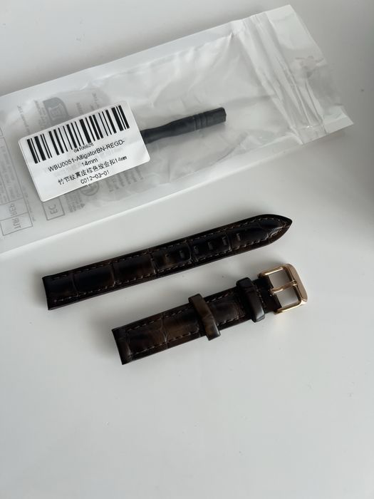 Pasek do zegarka damski brązowy nowy 14 mm