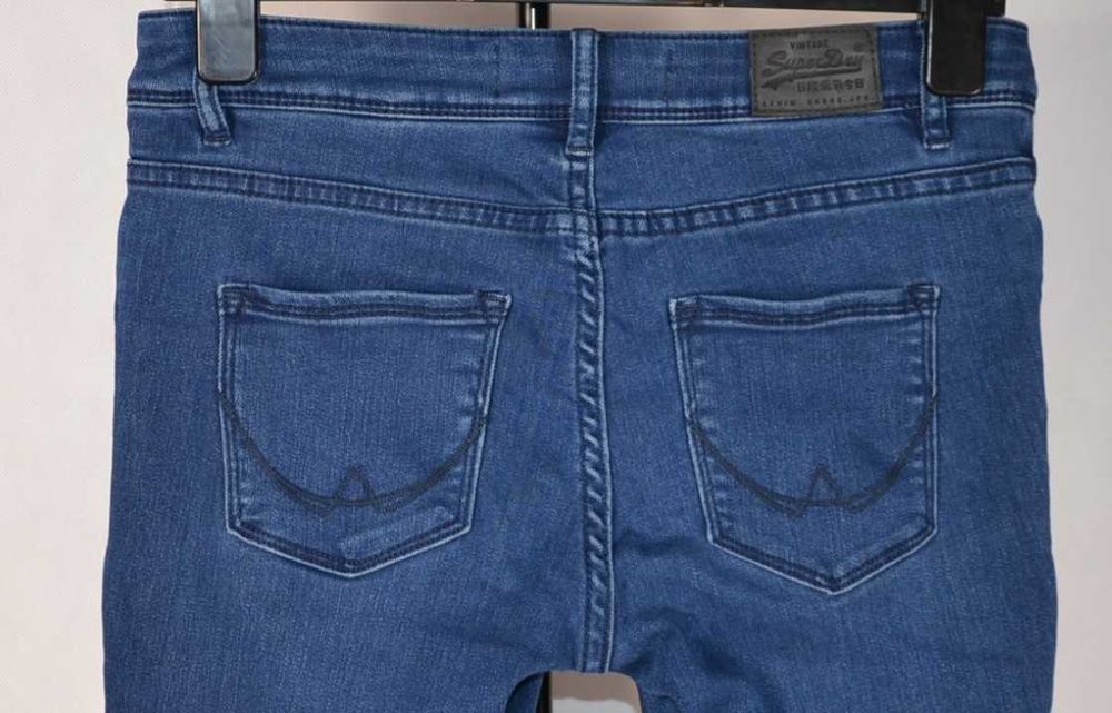 SUPERDRY Alexia Jegging Jeans Spodnie Damskie Slim 28W 32L Oryginalne