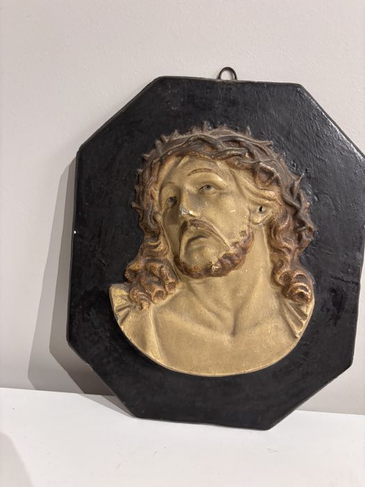 Płaskorzeźba Jezus Chrystus  retro prl