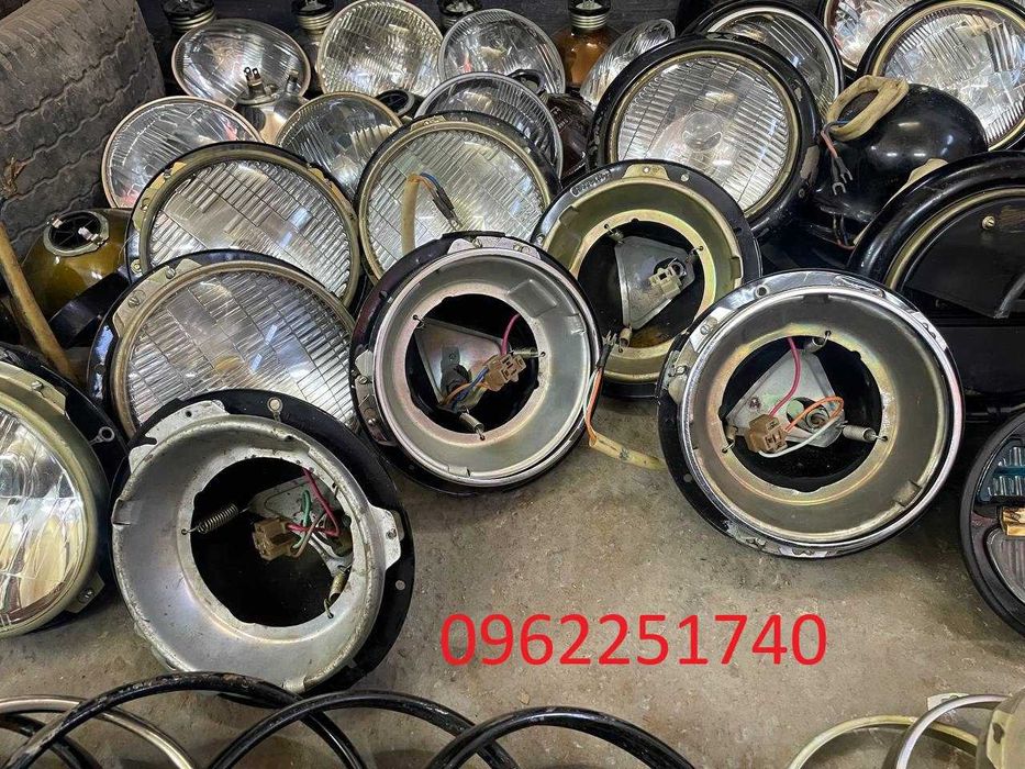 Фари, горшки фар, оптика, ободки, лампочки Уаз, Газ 53, Зіл, Камаз