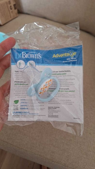 Chupeta Dr. Brown’s Advantage Silicone Azul – Nova