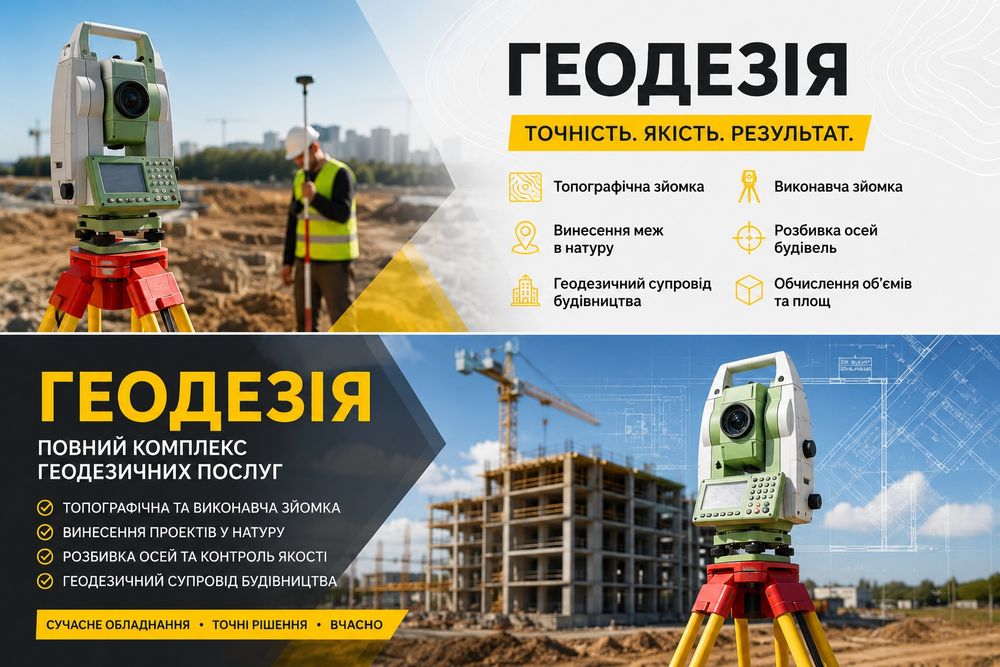 Геодезія | Кадастрова зйомка | Геодезичний супровід