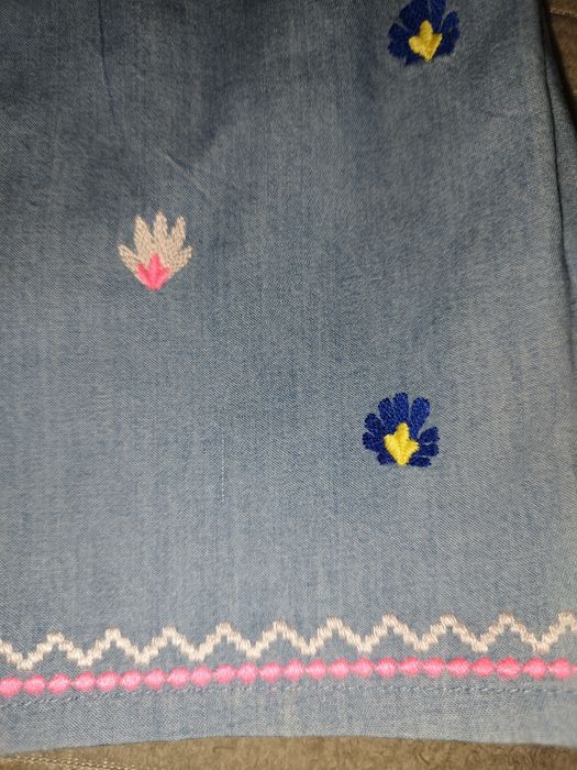 Spodenki krótkie dziewczęce 98 Marks & Spencer jeans niebieskie bawełna